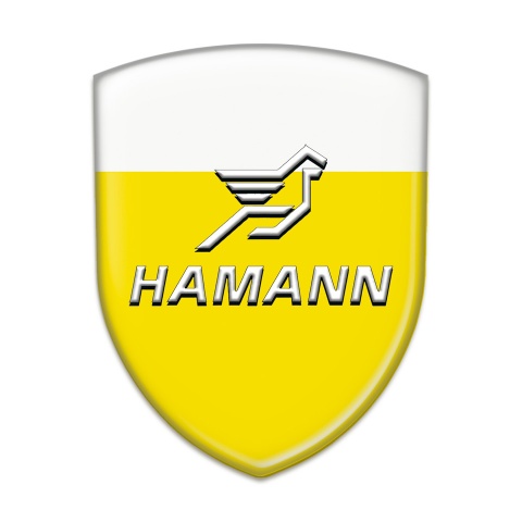 Hamann Resin Sticker Yellow White Base Classic Logo 