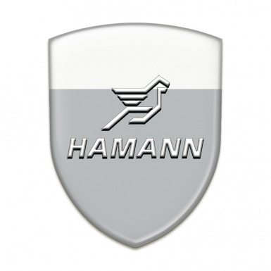 Hamann 3D Gel Emblem Grey White Base Classic Logo 