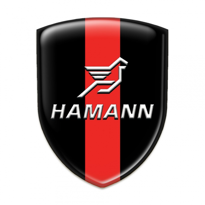 Hamann Emblem Exterior Black with Red Ribbon Pattern 