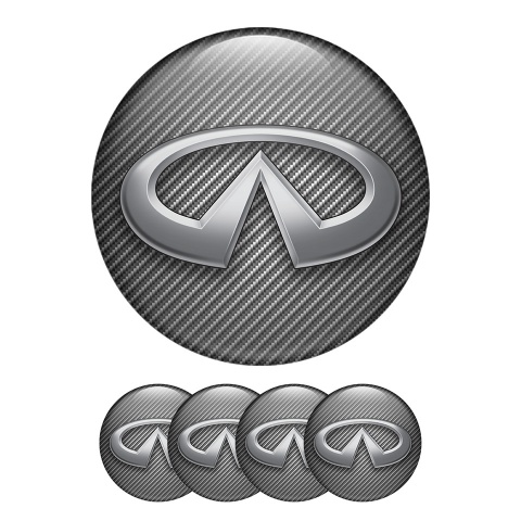 Infiniti Center Hub Dome Stickers New Design Carbon