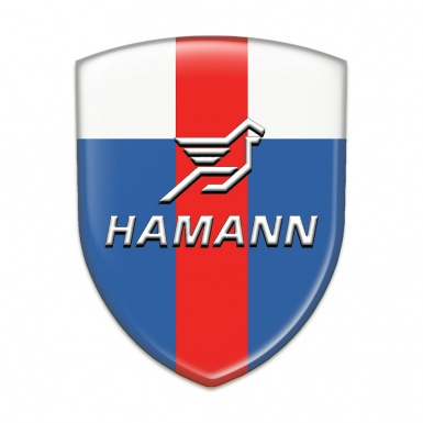 Hamann Silicone Badge Blue White with Red Ribbon Pattern 