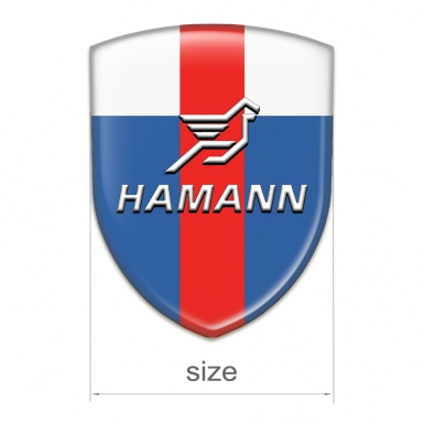Hamann Silicone Badge Blue White with Red Ribbon Pattern 