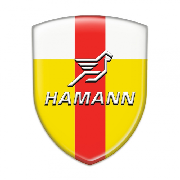 Hamann Silicone Shield Yellow White with Red Ribbon Pattern 