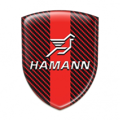Hamann Resin Sticker Red Carbon with Red Band pattern 