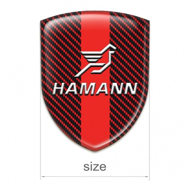 Hamann Resin Sticker Red Carbon with Red Band pattern 