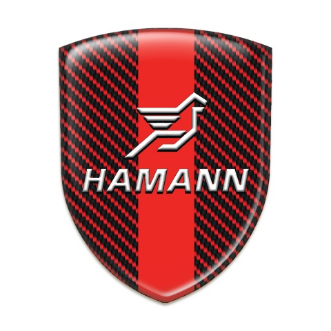 Hamann Resin Sticker Red Carbon with Red Band pattern 