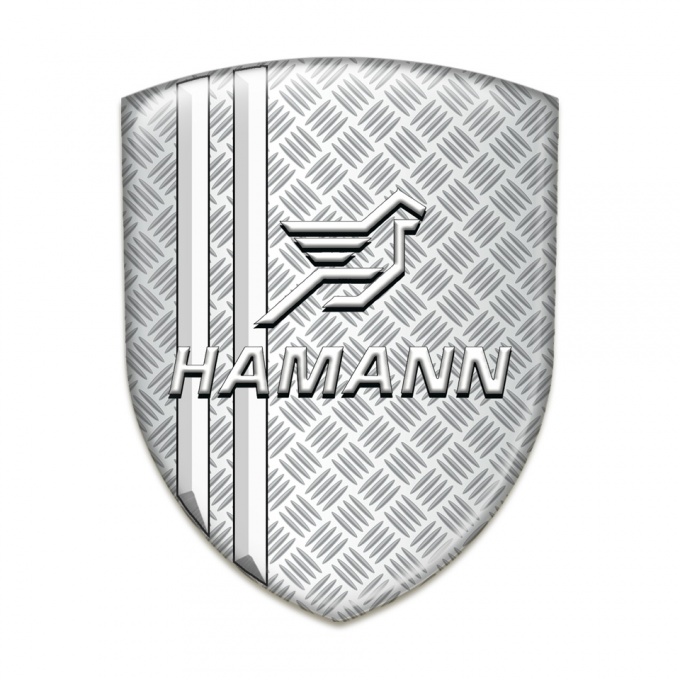 Hamann Car Accessories Badge Mesh Effect White Stripes Classic Logo 