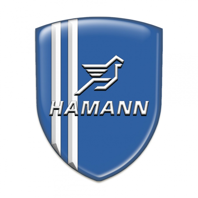 Hamann Self Adhesive Emblem Logo Blue with White Stripes Version 