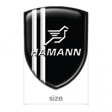 Hamann Emblem Exterior Black with White Stripes Version 