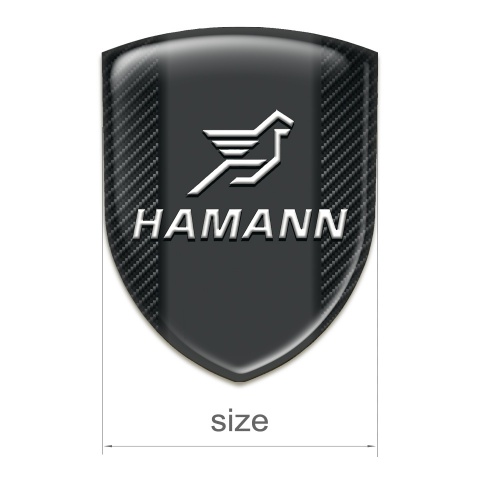 Hamann Silicone Car Decal Badge Black Fibers Version 