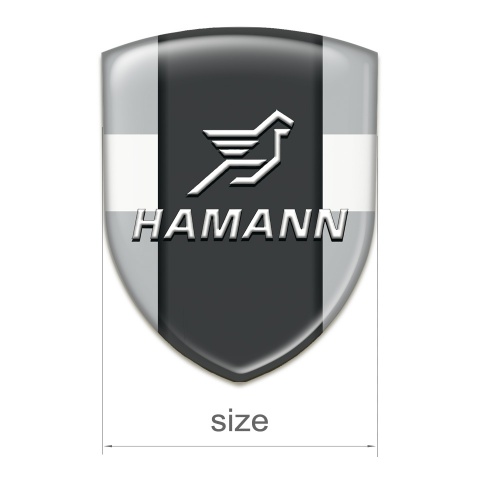 Hamann Self Adhesive Emblem Logo Grey with White Band Version 