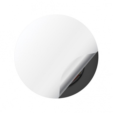 Fiat Abarth   Silicone Stickers Center Hub 3d Badge White Gray