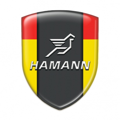 Hamann Car Accessories Badge Yellow Red Print Version 