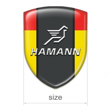 Hamann Car Accessories Badge Yellow Red Print Version 