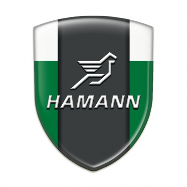 Hamann Silicone Car Decal Badge Green White Print 