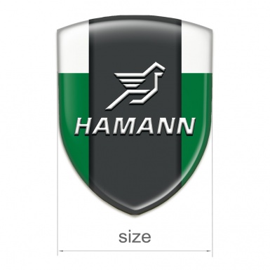 Hamann Silicone Car Decal Badge Green White Print 