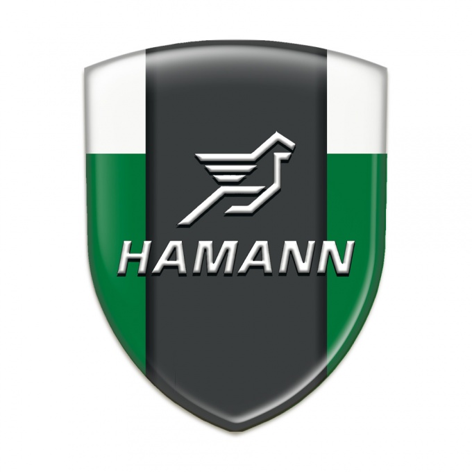 Hamann Silicone Car Decal Badge Green White Print 