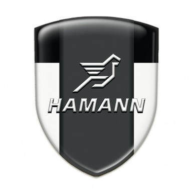 Hamann Domed Emblem White Black Print 