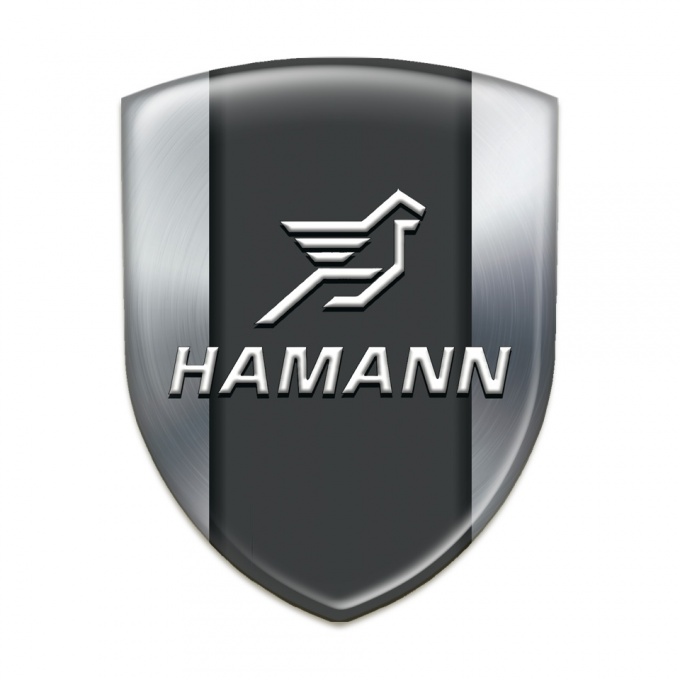 Hamann 3D Gel Emblem Silver Print Classic Logo 