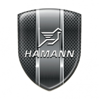 Hamann Silicone Badge Dark Perforated Base with Metal Detail Design 