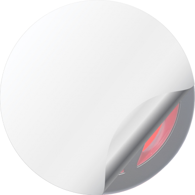 VW Emblems for Wheel Center Caps 3D Red Edition