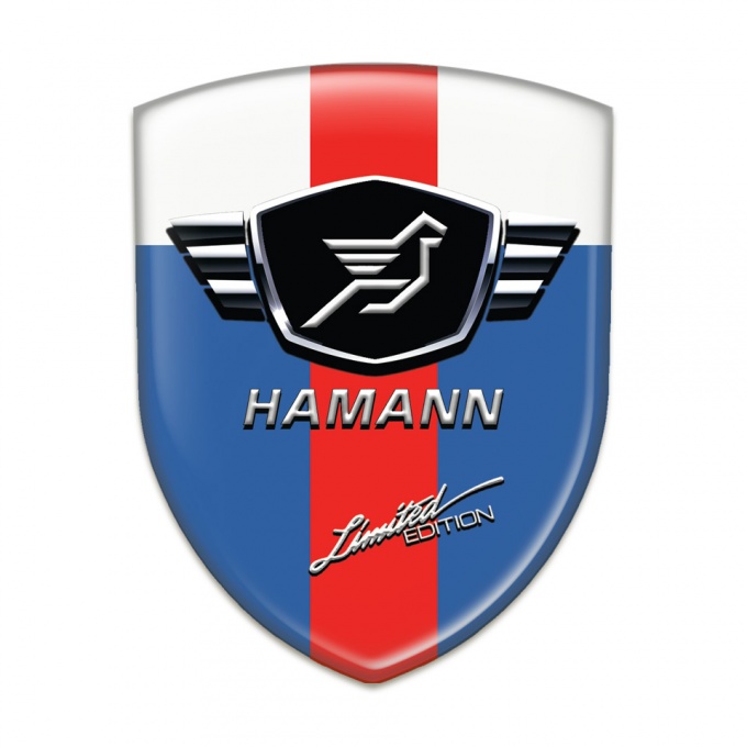 Hamann Silicone Emblem Blue White With Red Band variant 