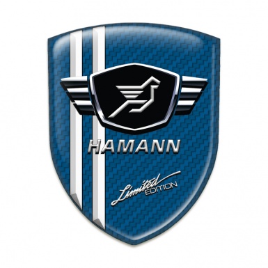 Hamann Logo Emblem Navy Blue CarbonBase with White Stripes 