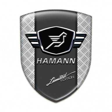 Hamann Emblem Badge Logo Mesh Effect with Graphite Logo Panel 