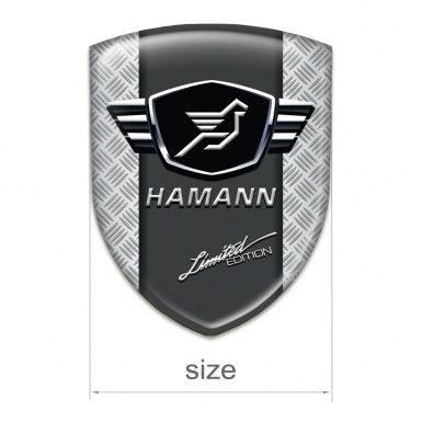 Hamann Emblem Badge Logo Mesh Effect with Graphite Logo Panel 