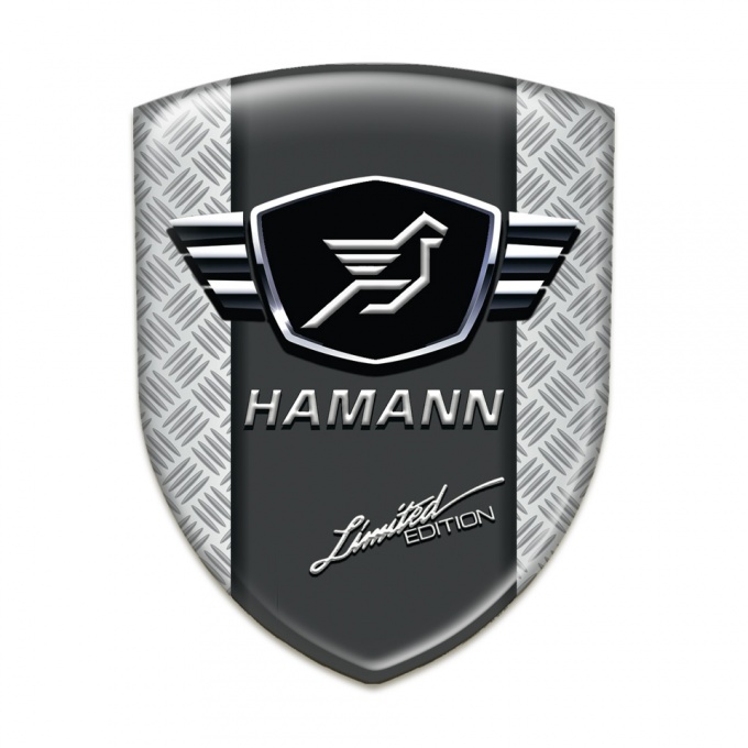 Hamann Emblem Badge Logo Mesh Effect with Graphite Logo Panel 