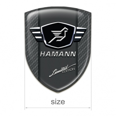 Hamann Logo Emblem Carbon Base with Black Logo Panel