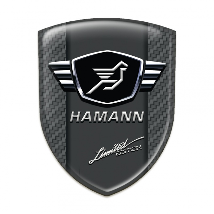 Hamann Logo Emblem Carbon Base with Black Logo Panel