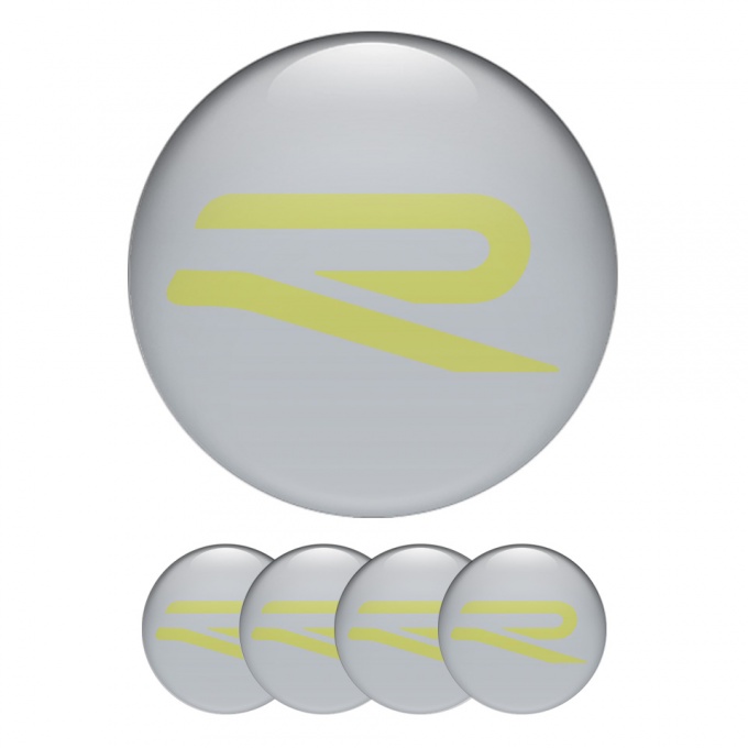 VW R Line Emblems for Wheel Center Caps Electric Edition