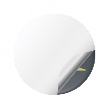 VW R Line Emblems for Wheel Center Caps Dark Grey Edition