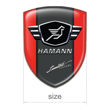 Hamann Emblem Badge Logo Red with dark Logo Panel 