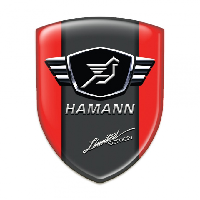 Hamann Emblem Badge Logo Red with dark Logo Panel 