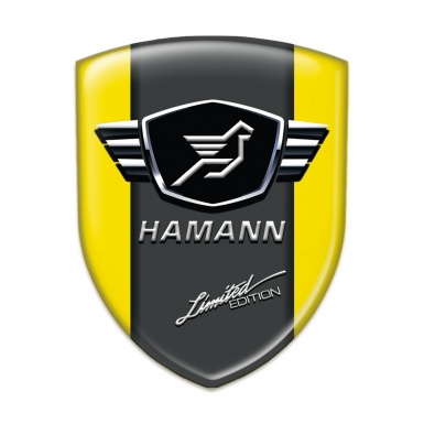 Hamann Tuning Emblem Yellow with Dark Logo Panel 