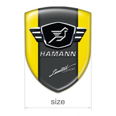 Hamann Tuning Emblem Yellow with Dark Logo Panel 