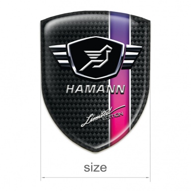 Hamann Tuning Badge Black Base with Purple tape Model 