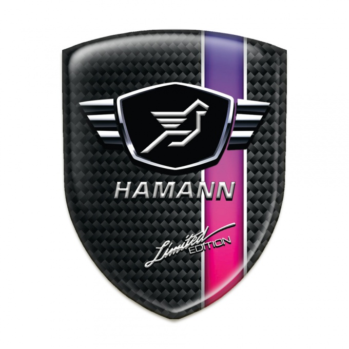 Hamann Tuning Badge Black Base with Purple tape Model 