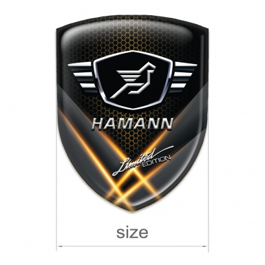 Hamann Self Adhesive Car logo Emblem Orange Lights effect Model 