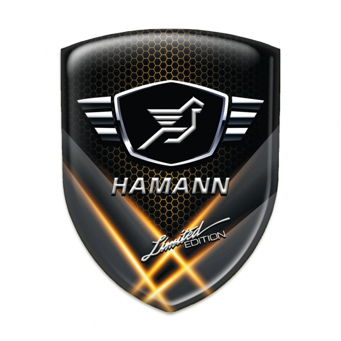 Hamann Self Adhesive Car logo Emblem Orange Lights effect Model 