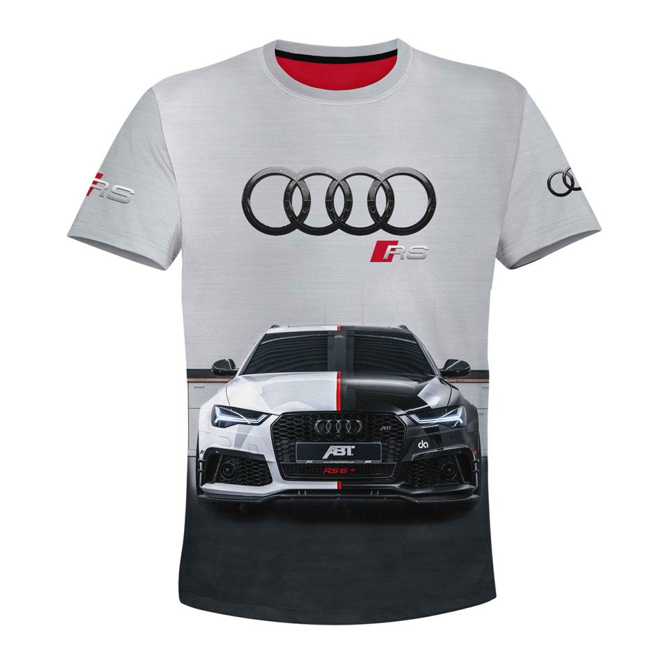 Audi RS T-shirt Grey A6 Print | | Clothes | X-Sticker