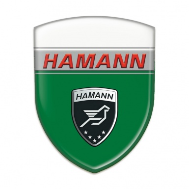 Hamann Tuning Badge  Green White Base Red inscription logo 