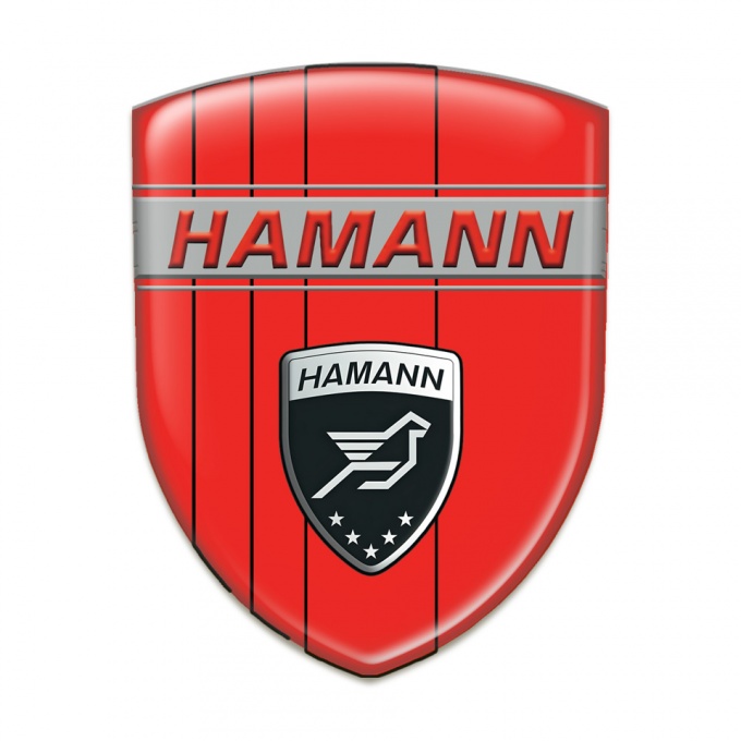 Hamann Tuning Emblem Red Background with Red inscription Style 