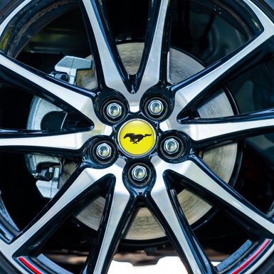 Ford Mustang Wheel Emblem Yellow Edition