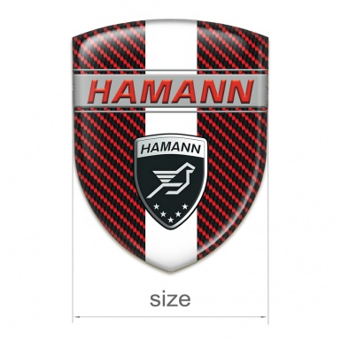Hamann Silicone Badge Red Carbon with White Band Decoration 