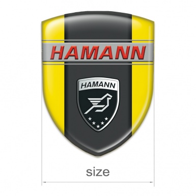 Hamann Silicone Emblem Yellow with dark Logo Panel 