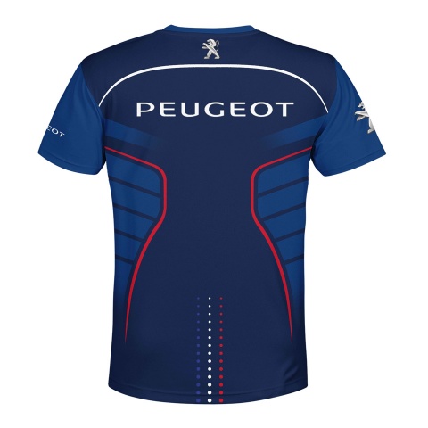 Peugeot T-shirt Navy Blue Classic Crew Neck