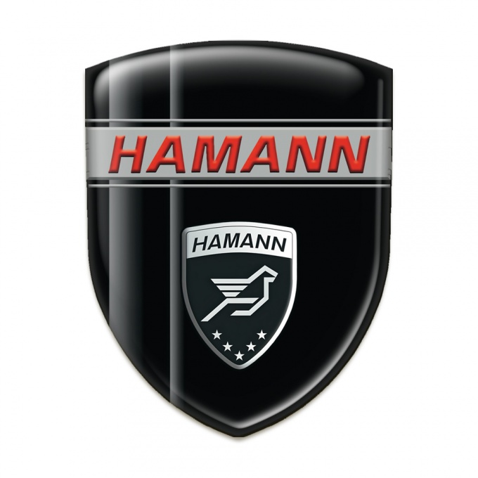 Hamann Auto Emblem Black with Grey Stripes Variant 
